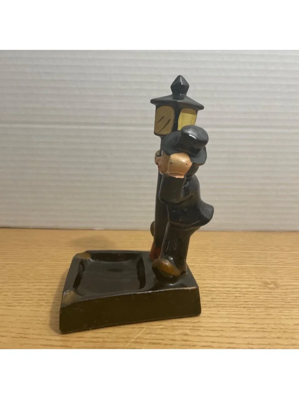 Vtg 1959 Hobo Charlie Chaplin Lamp Post Ashtray Drunk Clown Boozer Japan MCM